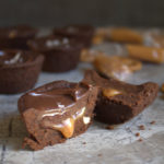 pumpkin beer caramel chocolate pretzel tarts